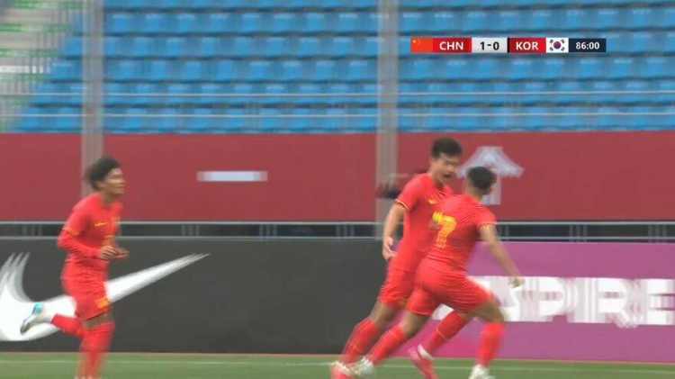U22國足1-0韓國全場數據：控球率49%落后韓國，10射7正領先對手